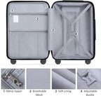 24 Inch Luggage with Spinner Wheels, Hard Shell Suitcase, Lightweight PP - Image 7