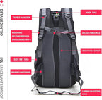 Bseash 50L Hiking Backpack, Water Resistant Lightweight Outdoor Sport Daypack - Image 7
