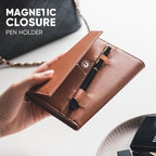 Real Leather Wallet RFID Blocking Passport Holder - Image 6