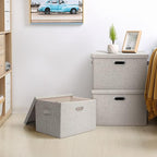 Large 17" 36 Quart Collapsible Stackable Storage Bins - Image 7