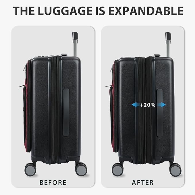 KROSER Hardside Expandable Carry On Luggage 22x14x9 Airline Approved - Image 5