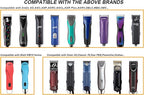 Professional Detachable Replacement Ceramic Blades set,compatible with oster Classic 76/Star-Teq/Power-Teq andi A*dis AGC,BDC,BGC,MBG Series Clippers (2#+1-1/2+3-1/2(3 pcs))