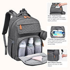 BabbleRoo Diaper Bag Backpack, Travel Backpack - Image 6