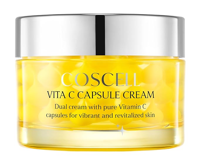 Vita C Capsule Cream - Korean Boba Vitamin C Moisturizer With Brightening Capsules, Lightweight Gel Face Cream For Radiant Skin, 50ml / 1.69 Fl Oz