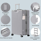 AnyZip Luggage PC+ABS Aluminum Frame Zipperless Checked Luggage Hard Shell - Image 4