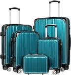 Coolife Luggage Expandable 5 Piece Sets PC+ABS Spinner Suitcase 20 inch 24 inch by COOLIFE