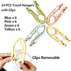 24 PCS Foldable Non Slip Plastic Clothes Hangers - Image 4