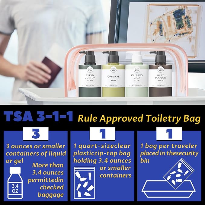 16 Pieces Clear Makeup Bags Bulk, TSA Approved Toiletry Bag - Image 3