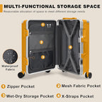 AnyZip Carry On Luggage PC+ABS Aluminum Frame Zipperless Luggage Hard Shell - Image 2