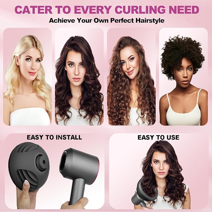 New Wave+Curl Diffuser Nozzle for Dyson Supersonic Hair Dryer HD01 HD02 HD03 HD04 HD08 HD15 HD16 Accessories, Attachemnt Parts No 973924-01, One Tool Two Mode for Wavy Curly or Coily Hair