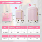 Merax Luggage Sets Front Opening, 2 Piece Hardshell Suitcase - Image 2