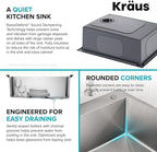 KRAUS Fairlane 25-inch Drop In/Top Mount Single Bowl 18-Gauge Stainless Steel - Image 8