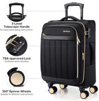 Softside Carry On Luggage 20 Inch Expandable Carry On Luggage 22x14x9 Airline - Image 3