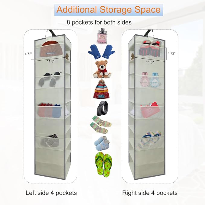 Large-Sized Hanging Shoe Organizer 10-Shelf, Sturdy Hanging Closet Organizer - Image 6