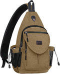 MOSISO Sling Backpack, Canvas Crossbody Hiking Daypack Bag by MOSISO