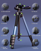 74"-Camera-Tripod, with Holder and Travel Bag - Image 6