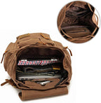 AUGUR High Capacity Canvas Vintage Backpack - Image 5