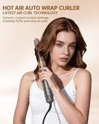 Hair Dryer Brush, webeauty 5 in 1 Professional Hot Air Styling, High-Speed Negative Ionic Hair Dryer Fast Drying, Multi Hair Styler with Air Curling Iron, Volumizing, with Carrying Case (Grey Gold)