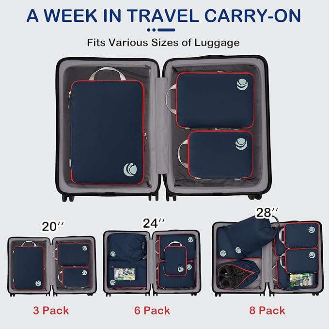 Cipway Compression Packing Cubes, Ultralight Luggage Organizer Bags, Travel - Image 7