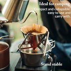 CAMPINGMOON Collapsible Coffee Dripper Pour Over Camping Outdoor 304 Stainless - Image 3