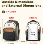 Small Rolling Backpack for Women, Lightweight Travel Backpack - Image 5