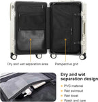 Zipperless Luggage, Polycarbonate Aluminum Hard Shell, Expandable Carry-On - Image 4
