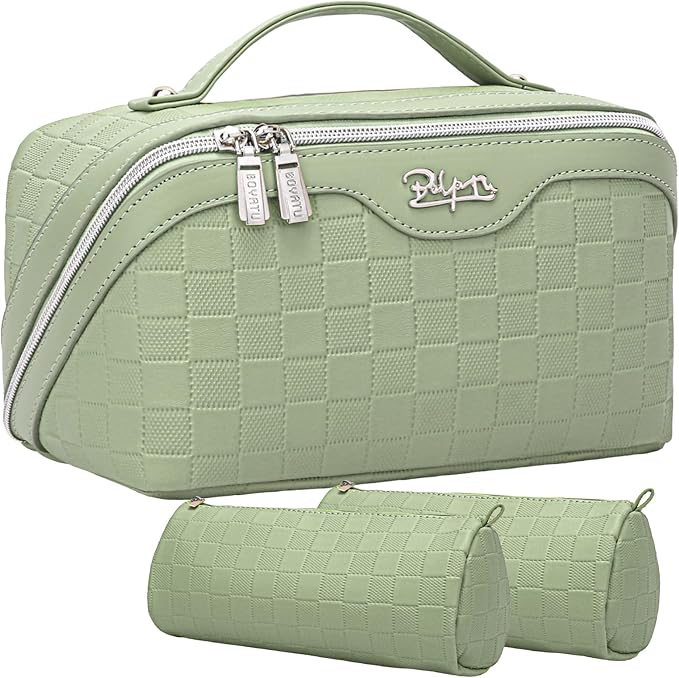 Travel Makeup Bag Organizer Cosmetic Bag: 3 Pcs Set Make up Bags by BOYATU