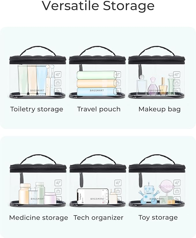 BAGSMART TSA Approved Toiletry Bag, Quart Size Travel Bag - Image 6