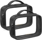 BAGSMART Clear TSA-Approved Toiletry Bag, 2 Pack Clear Makeup Bag by BAGSMART