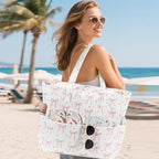 LEDAOU Beach Bag Waterproof Sandproof Women Tote Bag Pool Bag - Image 9
