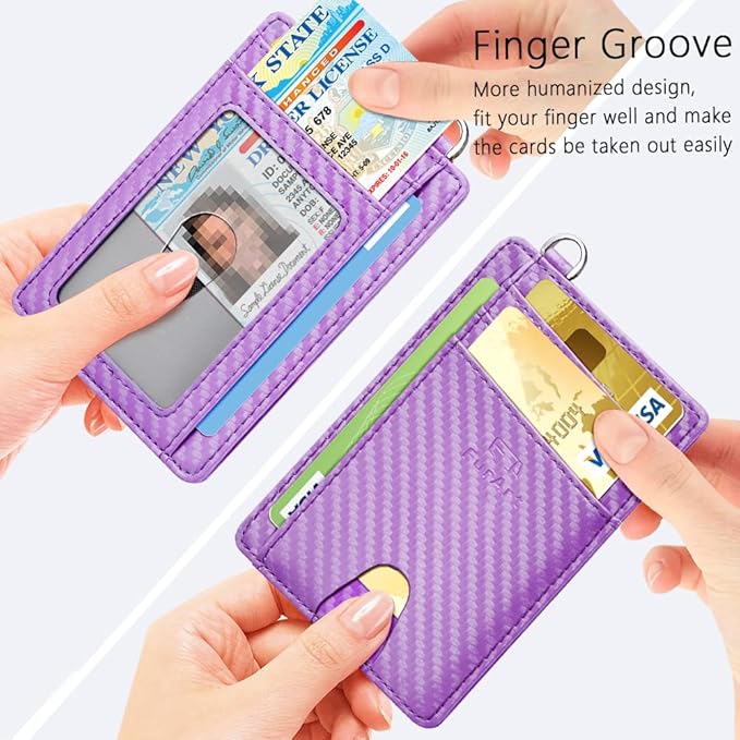 FurArt Slim Minimalist Wallet, Front Pocket Wallets, RFID Blocking, Credit Card - Image 3