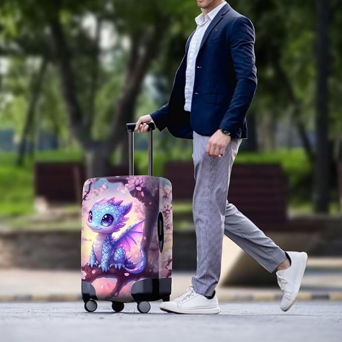 Dragon Suitcase Cover Travel Luggage Protector Washable Elastic Suitcase Covers - Image 3