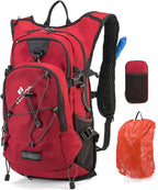 Hydration Backpack Pack with 2L Water Bladder 18L Hiking Backpack Women Men by REINOS+OUTDOOR