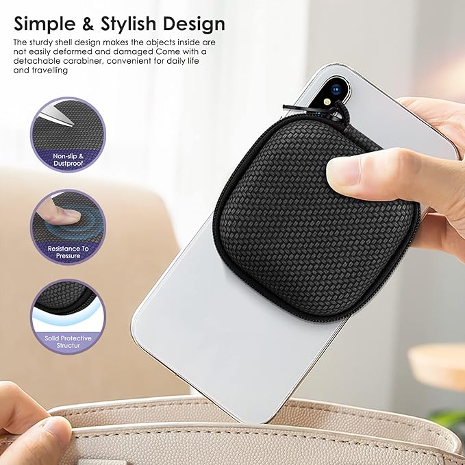 Earbud Case Hard EVA Earphone Carrying Case Cell Phone Accessories Storage Bag - Image 3