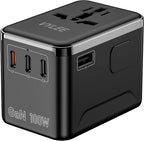 Universal Travel Adapter, PD100W GaN International Power Adapter by VYLEETechnology