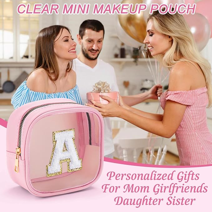 YOOLIFE Mini Clear Makeup Bag Initial Make Up Bag Waterproof Travel Toiletry Bag - Image 6