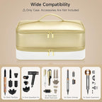 Travel Hair Dryer Case for Shark Glam, Portable Hair Tools Bag for Shark FlexFusion, Double-Layer Storage Carrying Case for Shark FlexStyle Blow Dryer, Silki Straightener & Glossi Attachments Holder