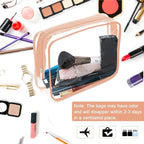 APREUTY Clear Makeup Bags, TSA Approved 6 Pcs Cosmetic Makeup Bags Set Clear PVC - Image 4