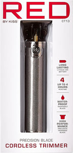 Red by Kiss Hair Trimmer for Men Precision Blade Cordless Trimmer Mens Grooming Kit (Cool Gray)
