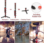 IFOOTAGE Monopod with Feet, 59’’ Lightweight Telescopic Carbon Fiber Camera - Image 6