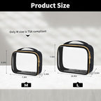 TSA Approved Travel Toiletry Bag, 2 Pack Clear Makeup Bags - Image 3