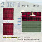 0 Degree Sleeping Bag Cotton Flannel Winter Cold Weather - Image 5