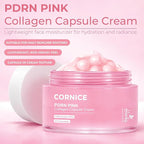 Salmon PDRN Pink Collagen Capsule Cream, Face Moisturizer | Lightweight Hydrating Cream with Collagen, Sodium Hyaluronate & Retinol | Korean Skincare, 1.94 oz