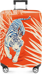 ANNA QUEEN Funny White Tiger Luggage Cover, Suitcase Protector by ANNAQUEEN
