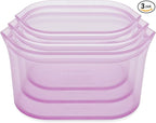 Zip Top Reusable Food Storage Bags | 3 Dish Set | Silicone Meal Prep Container by ZipTop