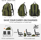 mixi Travel Backpack for Women Men, 18 Inch Carry On Laptop Backpack Flight - Image 5