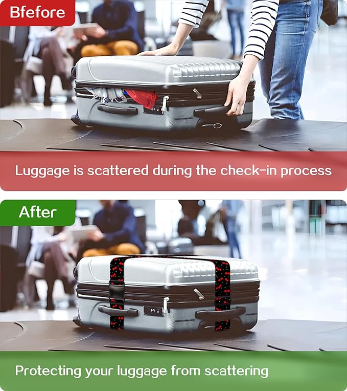 Luggage Straps for Suitcases Travel Belt Luggage Band Heavy Duty Traveling - Image 3