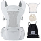 Bebamour Baby Carrier with Hip Seat, All-Position Breathable Mesh Hip Seat & - Image 5