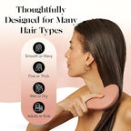 Kitsch Detangler Brush – Gentle Curly Hair Brush with Flexible Bristles for All Hair Types - Wet or Dry | Detangling Hair Brushes for Women & Men, Hairbrush for Adults & Kids - Terracotta