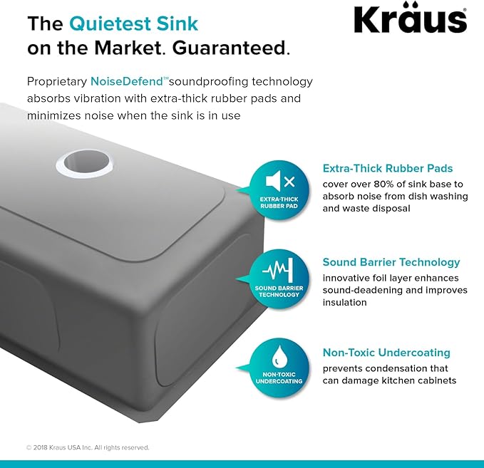 KRAUS Standart Pro 33 -inch Undermount 60/40 Double Bowl 16 Gauge Stainless - Image 6